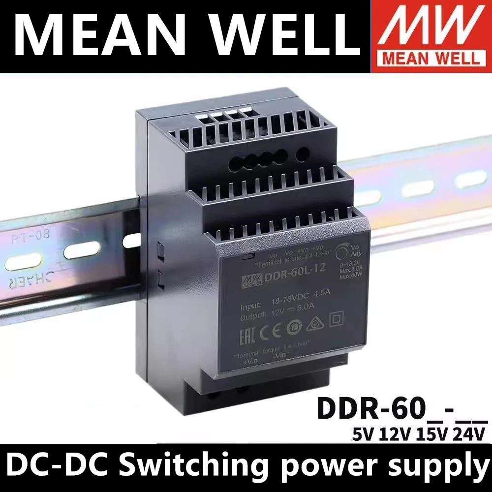 MEAN WELL DDR-60G-5 DDR-60G-12 DDR-60G-15 DDR-60G-24 DDR-60L-5 DDR-60L-12 DDR-60L-15 DDR-60L-24 DC-DC alimentatore Switching