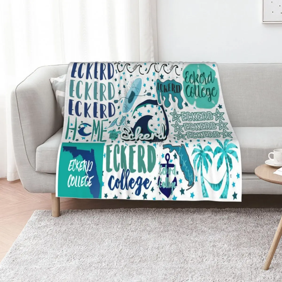 

Eckerd College Blanket Throw Blanket valentine gift ideas manga Furry Giant Sofa Blankets
