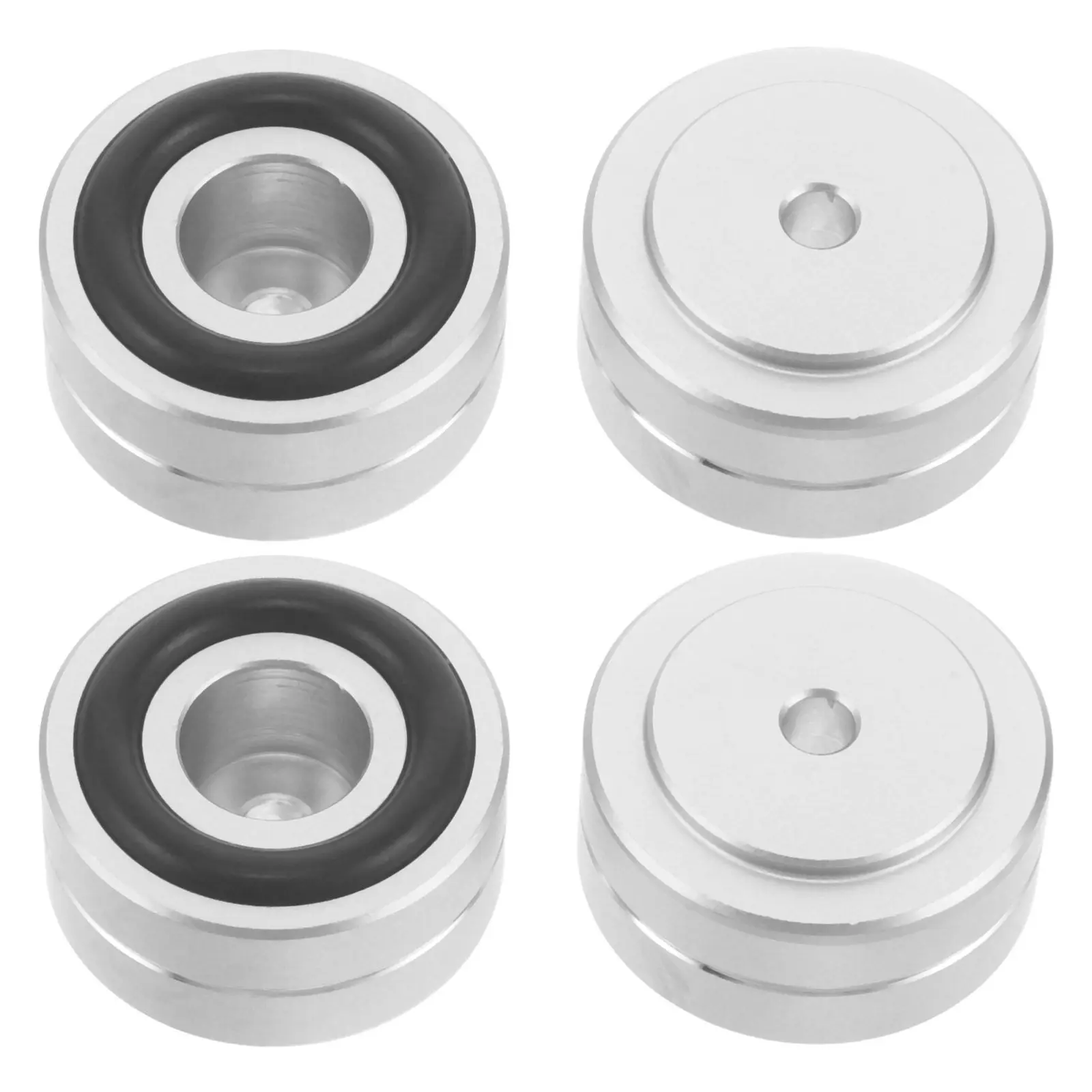 4Pcs Cutting Board Anti Slip Pads Heavy Duty Aluminum Rubber Feet Stabilizer for Raised Kitchen Boards Non Skid Bumpers