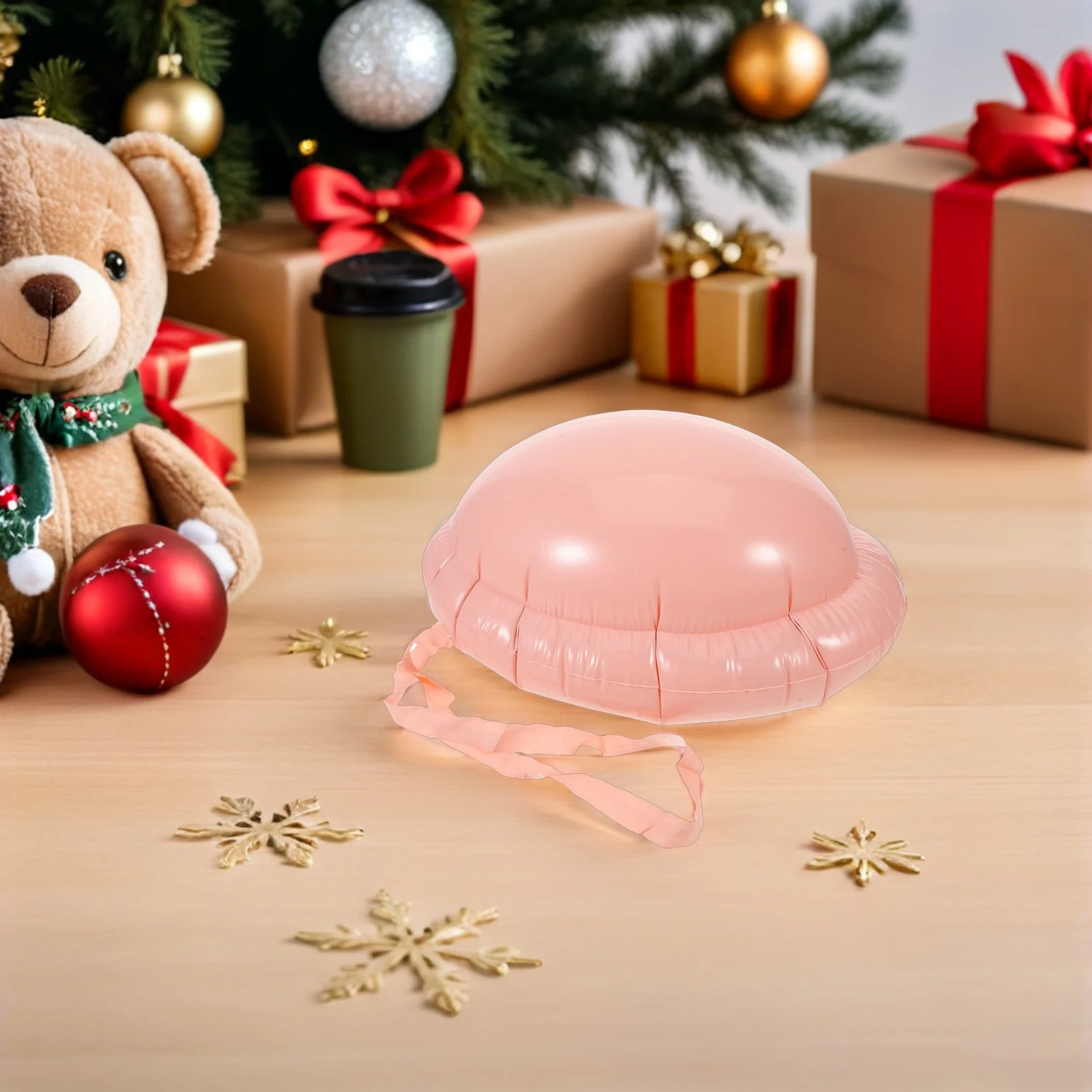 

4pcs Santa Inflatable Belly Prop Christmas Costume Accessories Holiday Party Prank Blow Up Body For Festive Performance