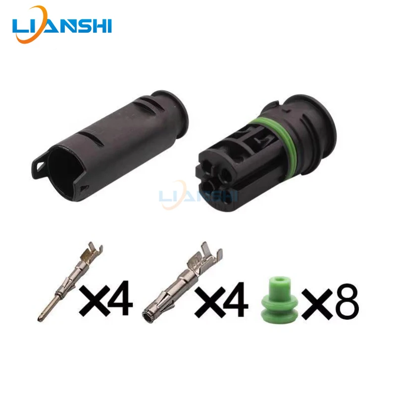 The 50290735 male and female 50290734 connectors are suitable for BMW front and rear oxygen sensor 4-pin wiring harnesses