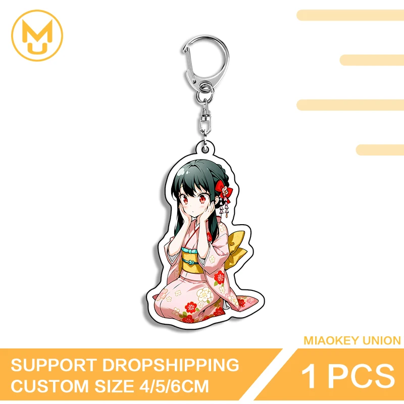 Yor Forger Acrylic Keyring Kawaii Kneel Posture Design Lightweight Costumes Jewelry Popular Pendant Keyholder Toys Hobbies