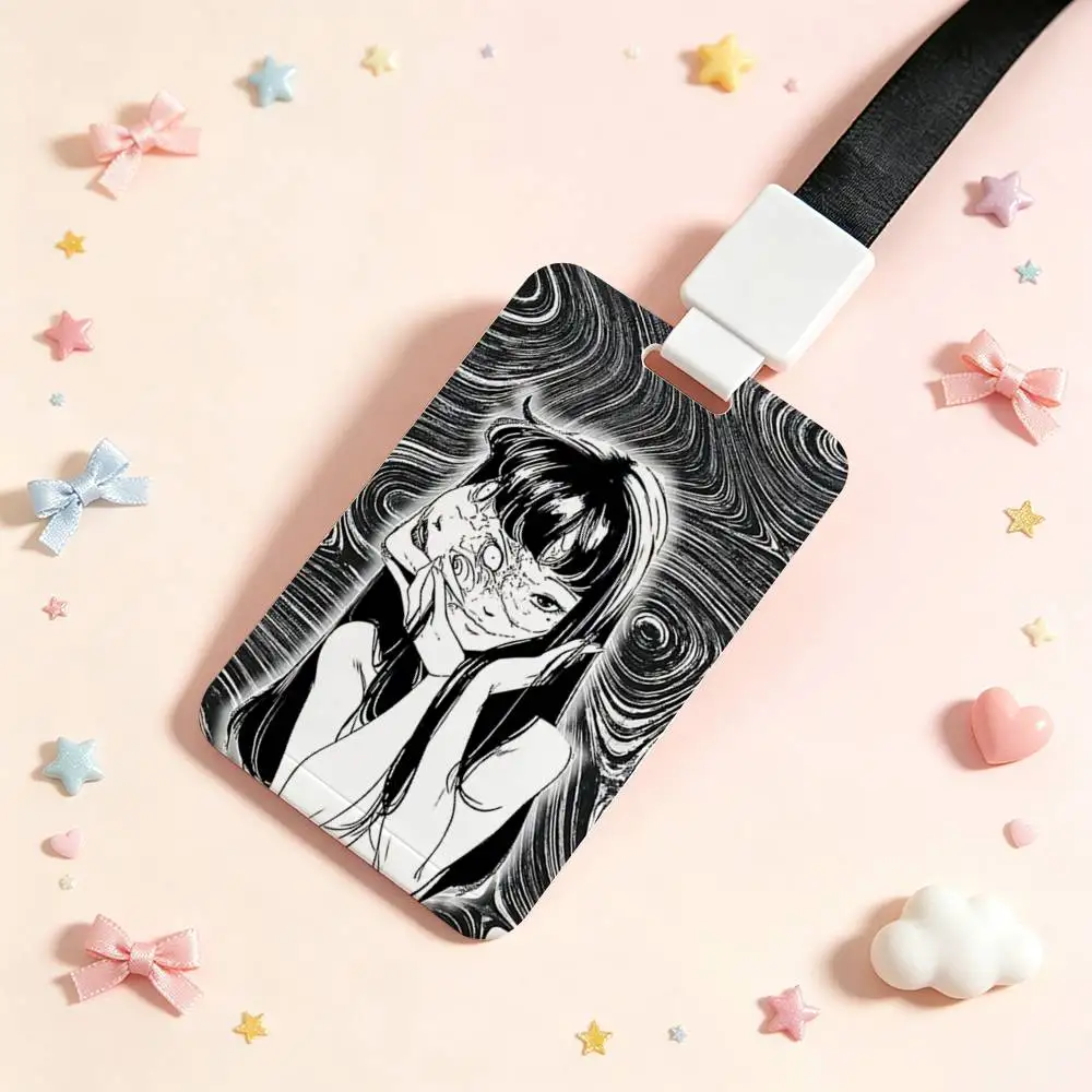 Horror Comic T-Tomie-Junji NFC Contactless Sliding Card Sleeve For Student Cards, Bus Cards, ID Cards, And Work Permits