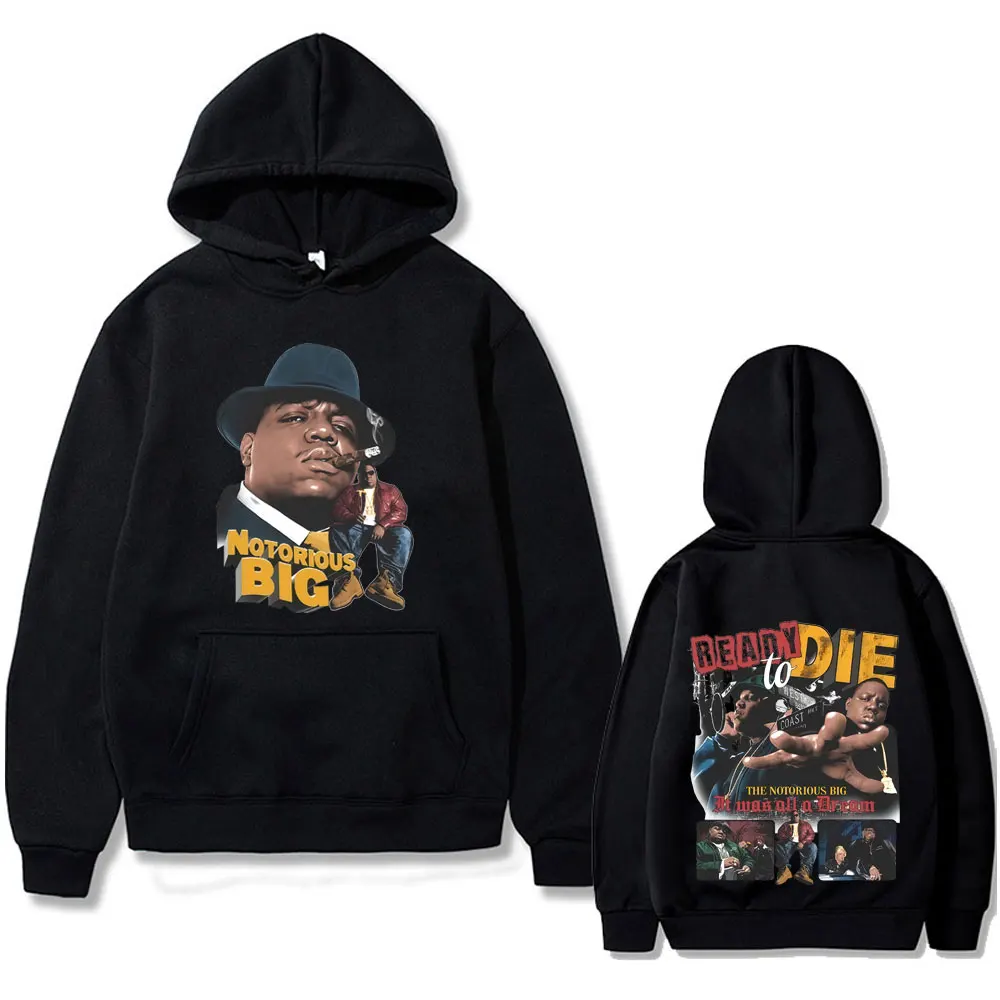 

Rapper The Notorious Big Ready To Die Album Graphic Hoodie Biggie Smalls Streetwear Men Women Hip Hop Vintage Oversized Hoodies