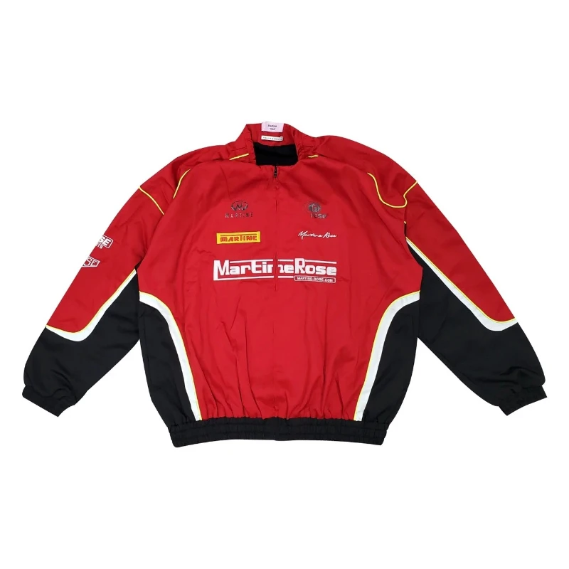 

23SS High Quality Martine Rose Red Racing Suit Coats Men Women Loose Casual Fashion Jackets Y2k Clothes