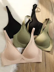 Non-wire Seamless Bra Push-Up Bras for Women Deep V Bralette Comfort Invisible Sexy Lingerie Underwear Female Fashion Intimates
