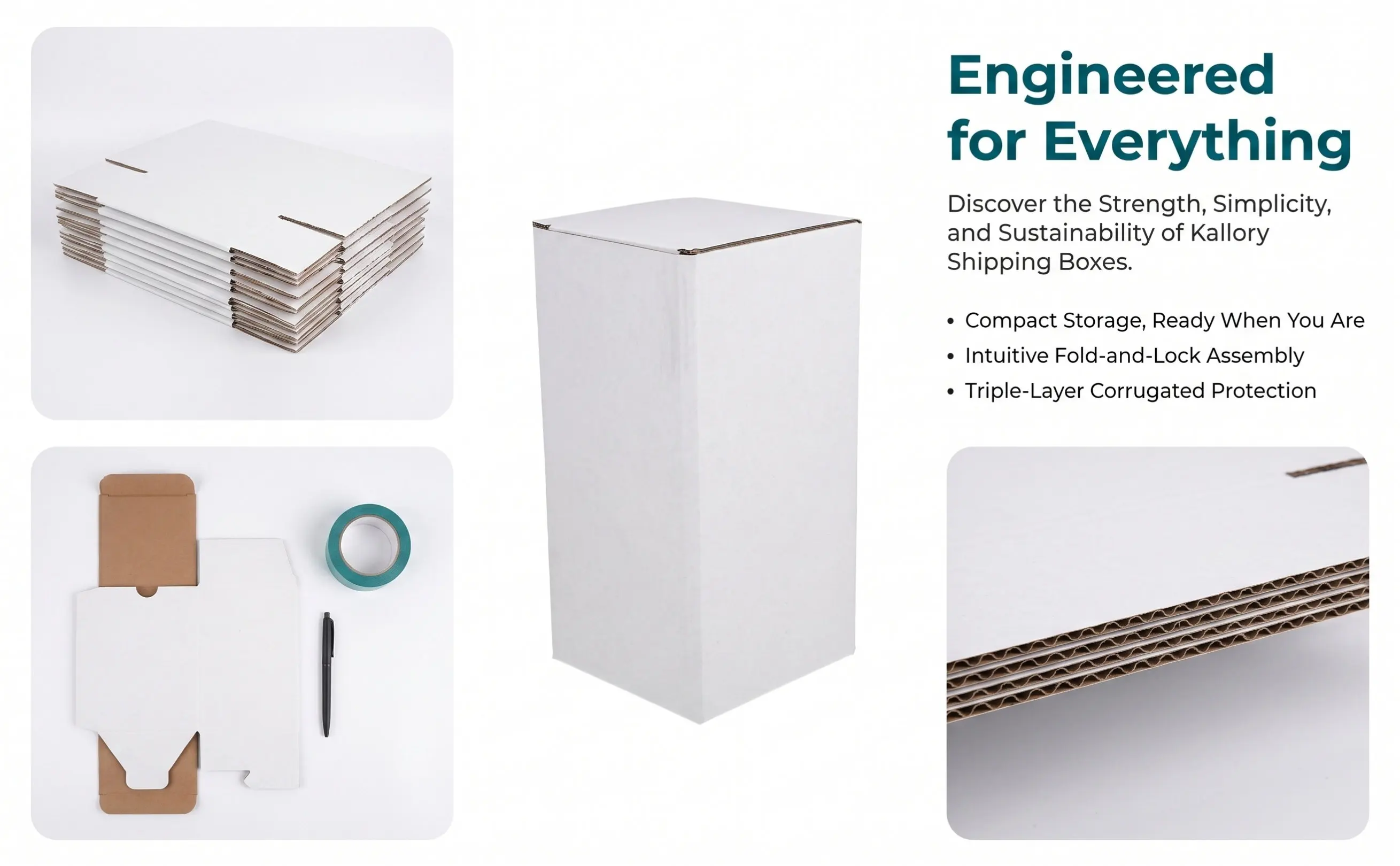 5Pcs White Corrugated Cardboard Shipping Boxes Multipurpose Packaging Mailing Moving Storage Cardboard Organizer Boxes
