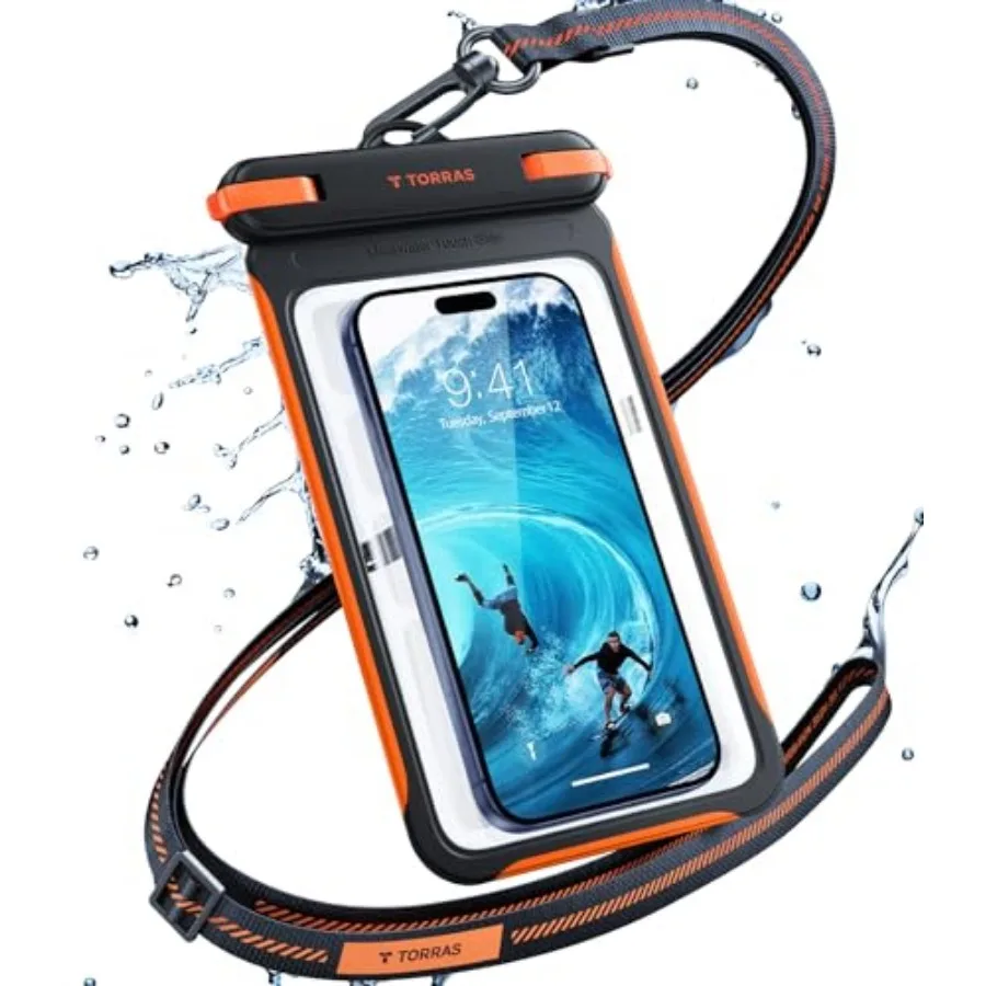 IPX8 Waterproof Phone Pouch Floating, Underwater Screen Touchable, Water Proof Case with Lanyard for iPhone 17 Pro Max 16 S26,