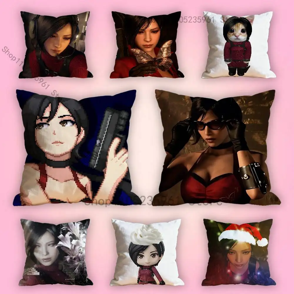 Ada Wong R-Resident E-Evil 4 Pillow Cases for Bedroom Living Room Sofa Home Decor Polyester Cushion Cover with Zipper