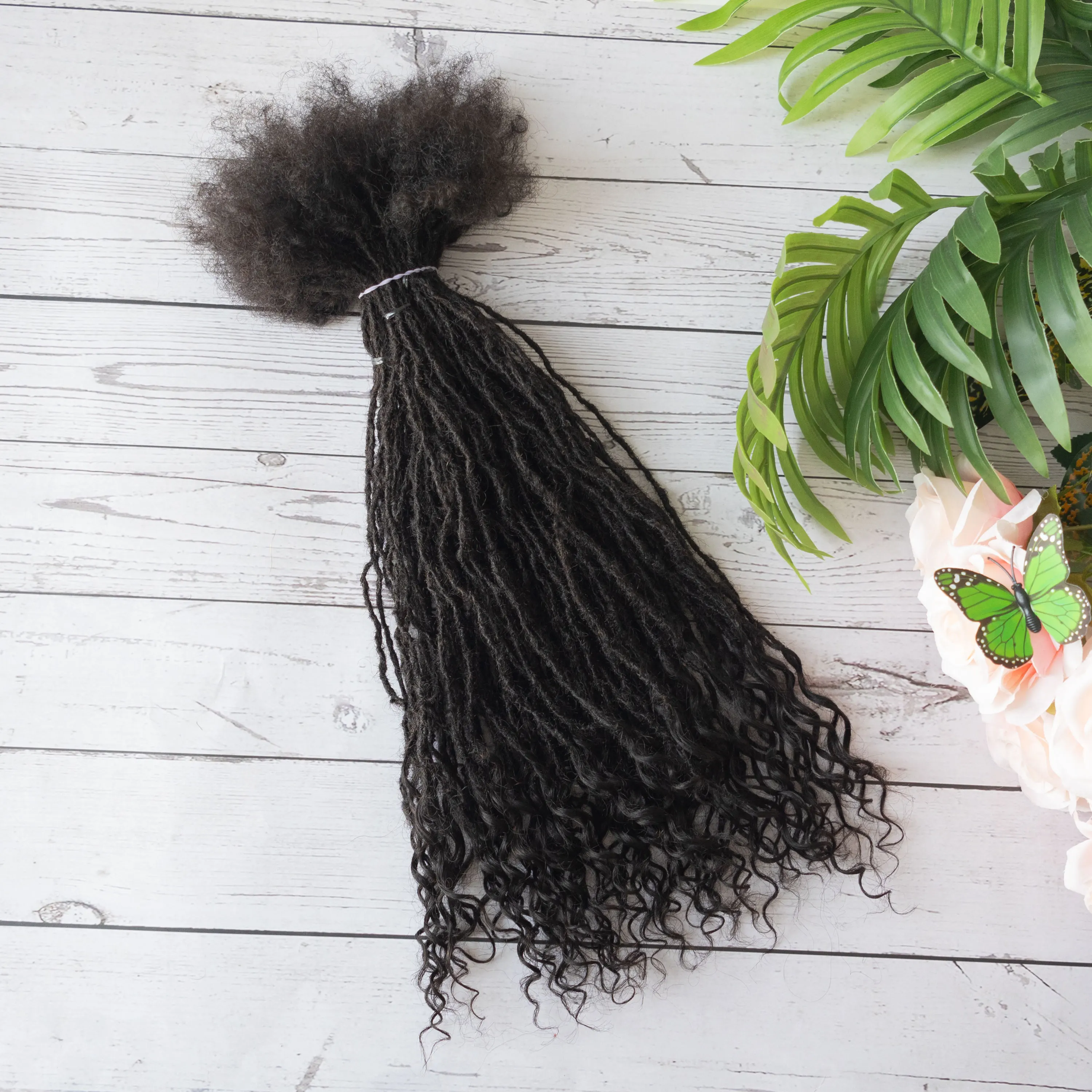 Sister Locs Interlock Locs Permanent Dreadlocks Extension Human Hair Dreadlocks Extensions Can Be Dyable and Bleach Color