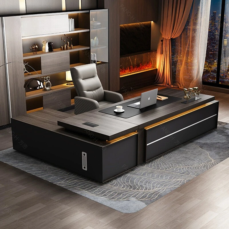 

Designer Chinese Boss Table Simple Modern Chinese Reception Drawers Desks Cabinet Conference Unusual Bureau Meuble Furniture