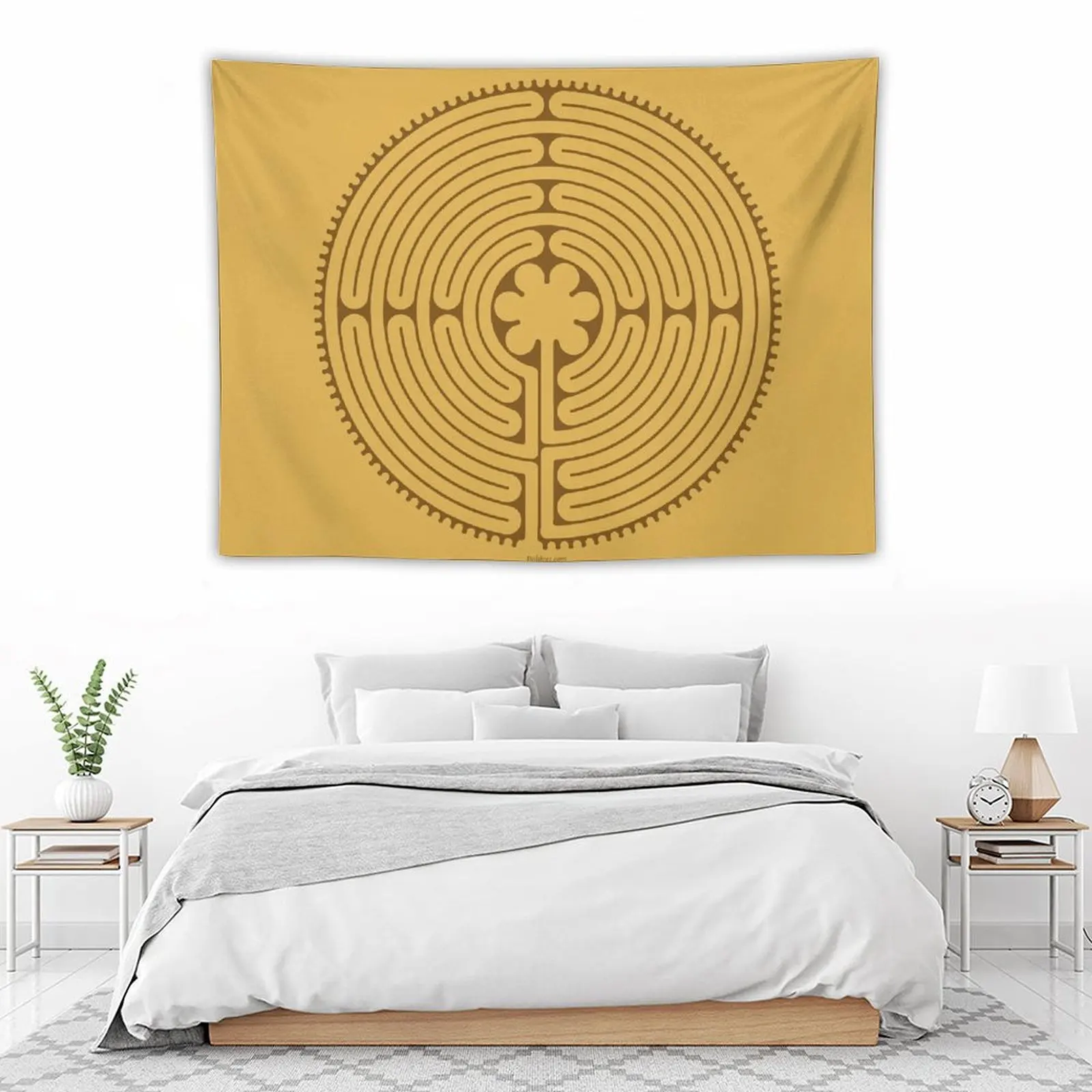 

Chartres Labyrinth Tapestry Room Decoration Accessories Aesthetic Room Decor Korean Room Decorating Aesthetic Tapestry