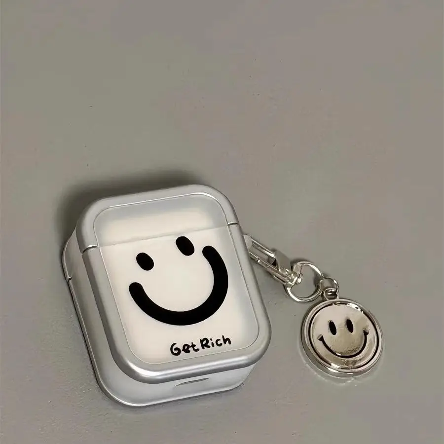 New Luxury Fashion Applicable Airpods Pro Headphone Protective Case Simple Smiley Air Pods 2 Dropproof Air pods 3 Headphone Case