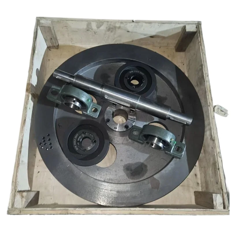 Cast iron counterweight flywheel with high inertia energy storage for generator systems