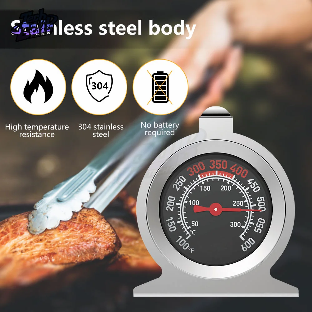 Oven Thermometer Stainless Steel Cooking Gauge Meat Pointer Temperature Meter Kitchen Gauge Kitchen Supplies