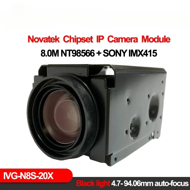 4K 8MP IMX415 Security Camera 20X Auto Electric Zoom Autofocus Face Vehicle Detection Icsee ONVIF RTSP CCTV IP Cam