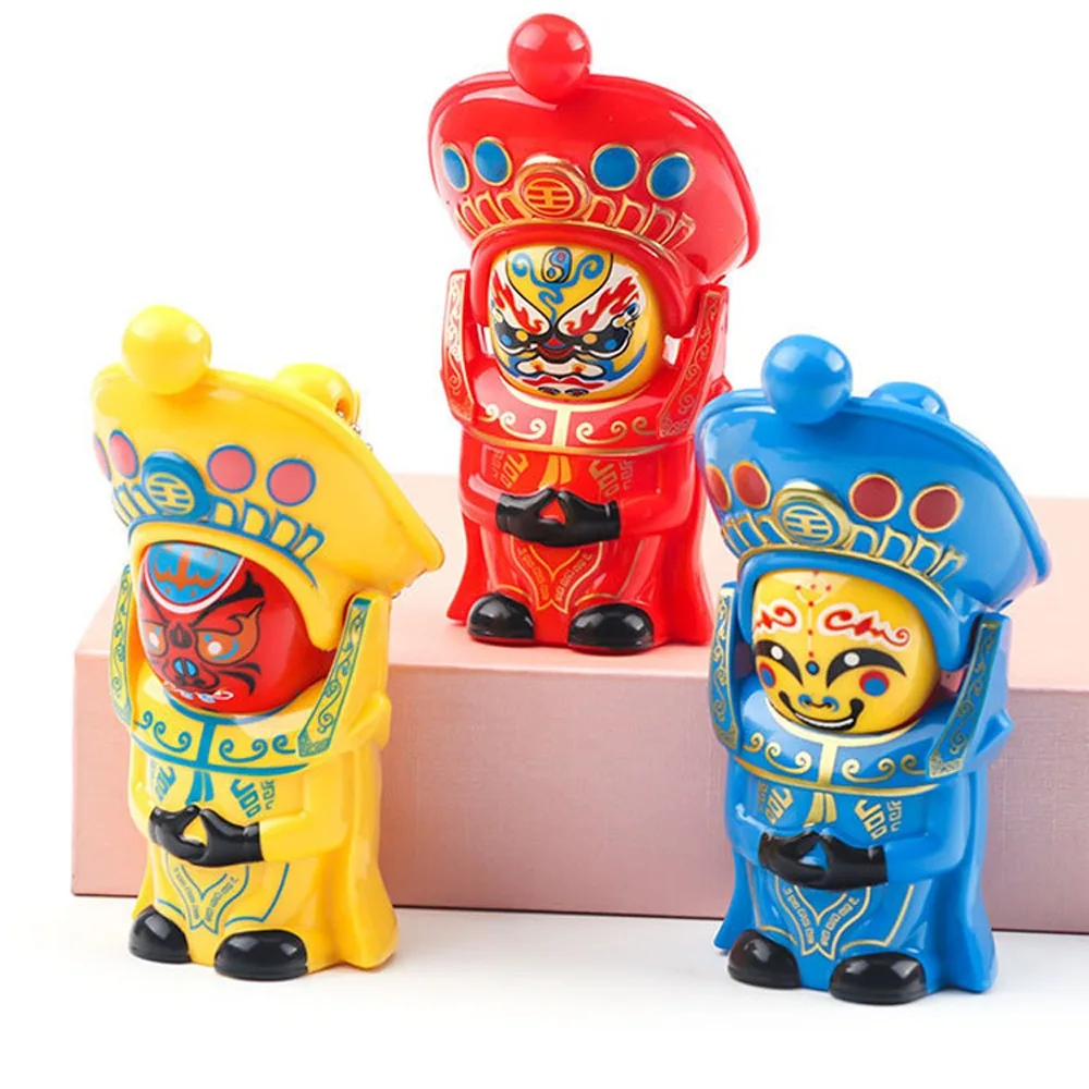 

Face Change Opera Face Changing Doll Sichuan Opera Chinese Face Changing Toy with Keychain 4 Faces Opera Face Makeup Toy