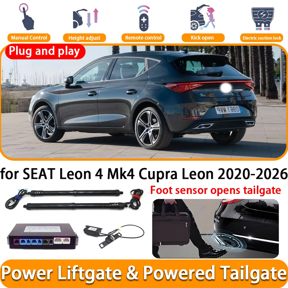 for SEAT Leon 4 Mk4 Cupra Leon 2020-2026 Electric Automatic Powered Tailgate Power Liftgate System Plug and Play Trunk Lift Kit