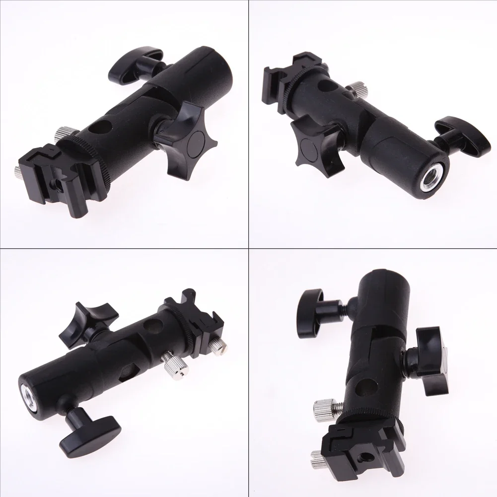 Hot Shoe Speedlite Umbrella Holder Light Stand E Type Hot-Shoe Flash Holder Adapter 180-degree Angle Adjustment