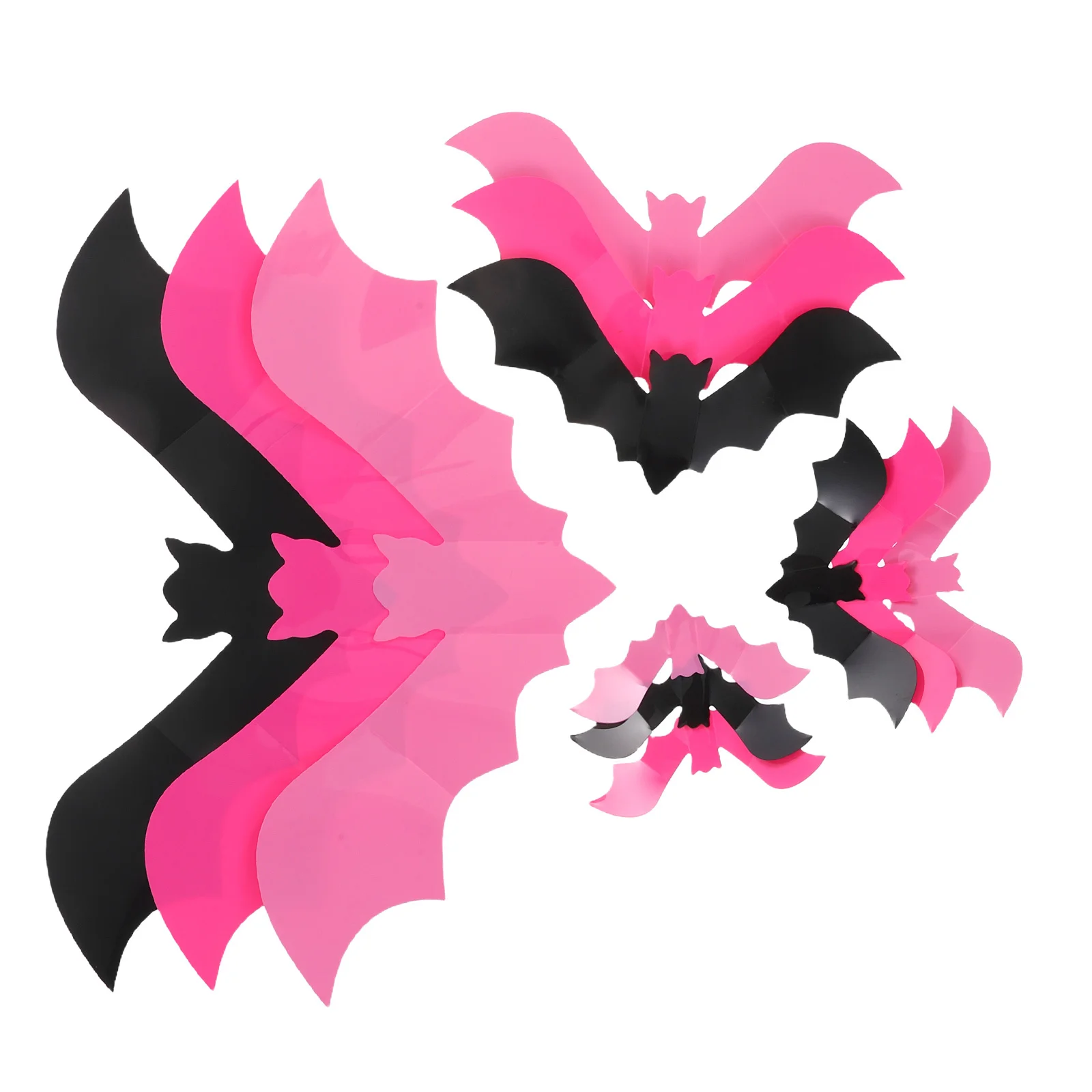 

48Pcs Halloween 3D Scary Bat Wall Decals Realistic PVC Bat Stickers for Party Bathroom Window Wall Decorations