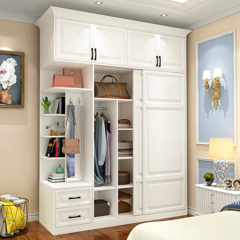 

Luxury Orgnizer Wardrobes Wood Drawers Nordic Sliding Door Clothes Wardrobes Living Room Wooden Armario De Ropa Furniture