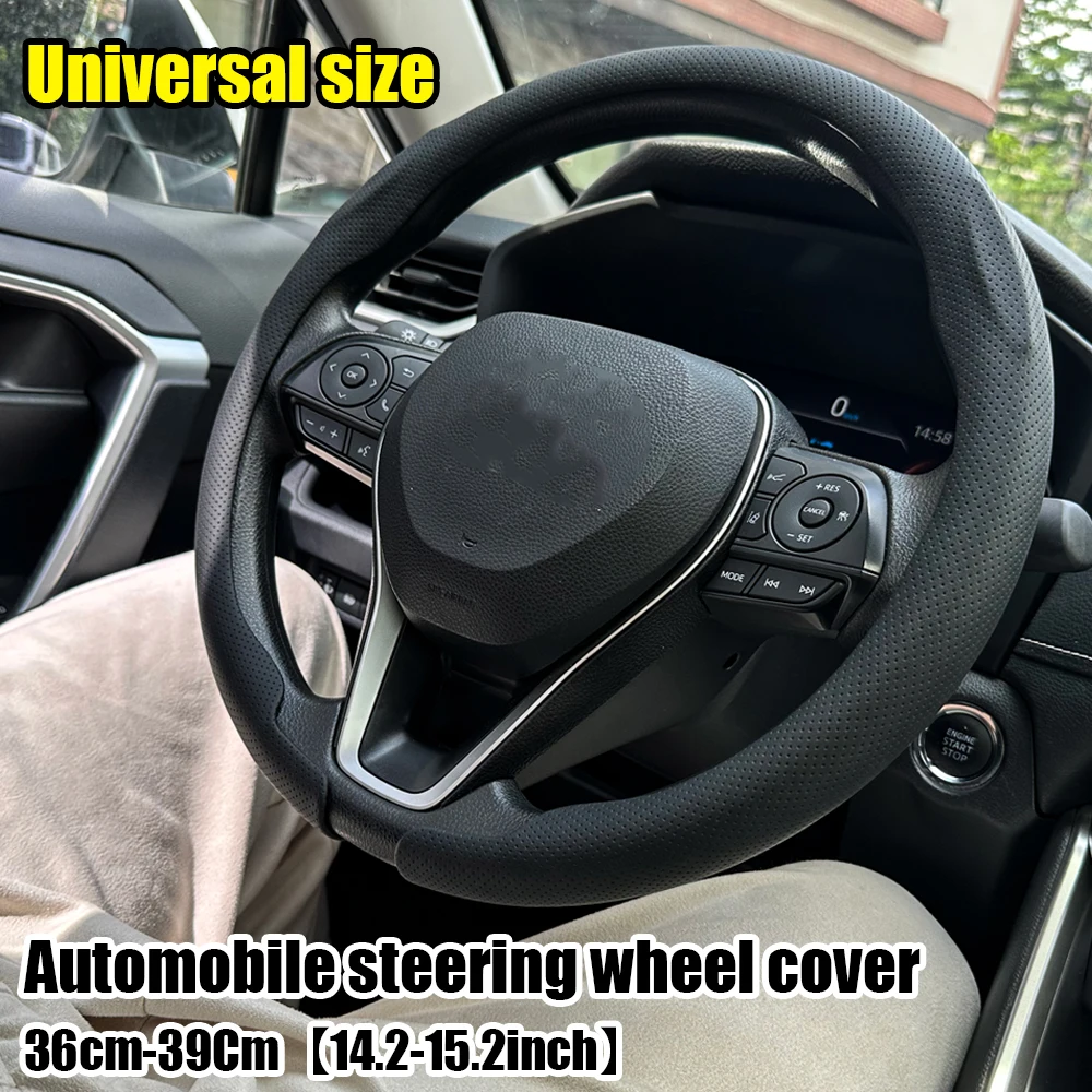 For Kia K5 Sportage Picanto Xceed Rio Cerato Soul Carens Seltos Carbon fiber Suede Car Steering Wheel Cover Auto Accessories
