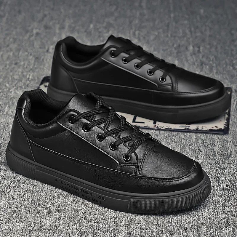 winter Men's Casual Sport Shoes Breathable Work Shoes for Kitchen Spring Summer Autumn Wear Leather Shoes Rubber Sole Flat Heel