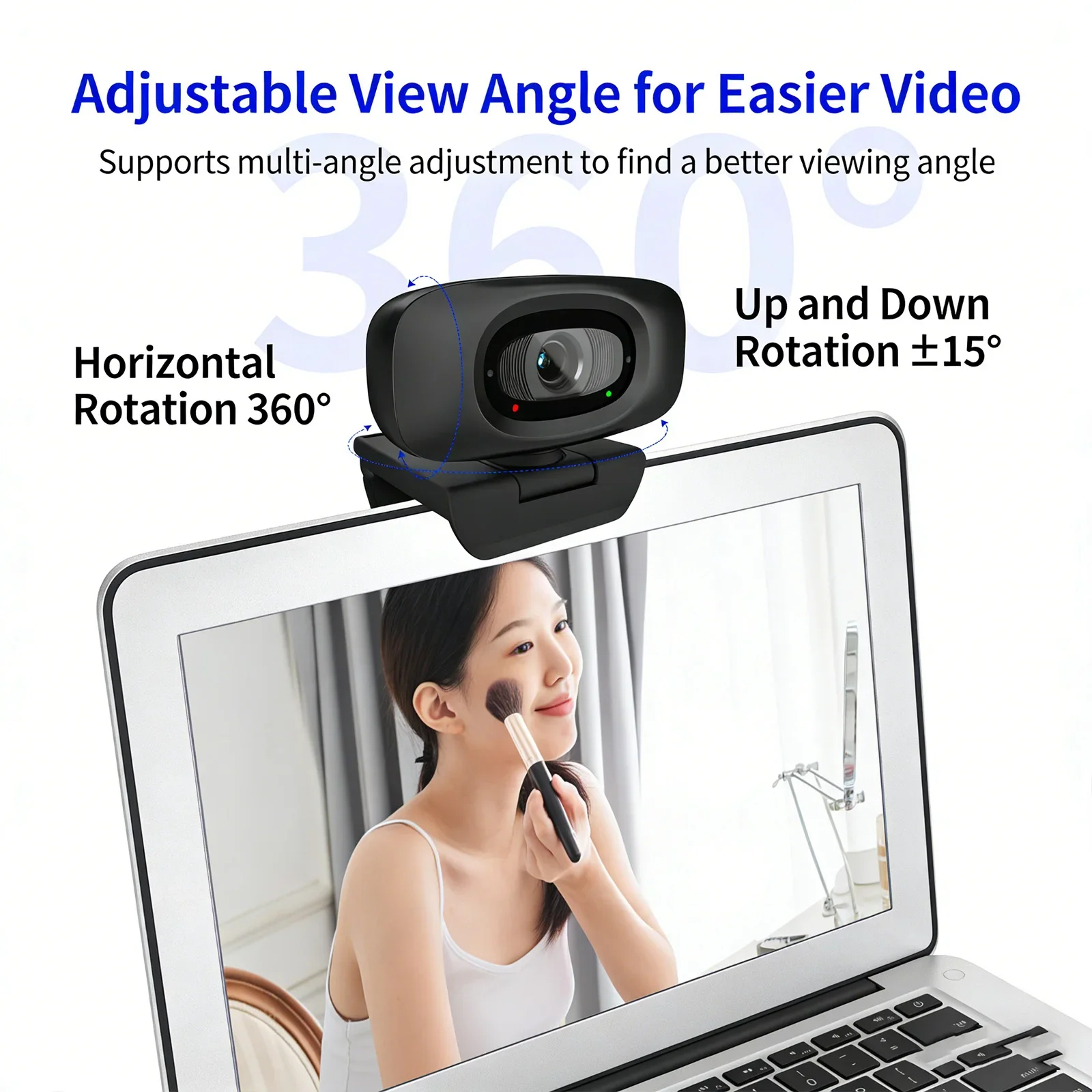 1080P-4K HD Web Camera Smart Noise Reduction Autofocus USB Webcam 120°HD Wide-Angle Microphone PC Laptop Video Shooting Camera