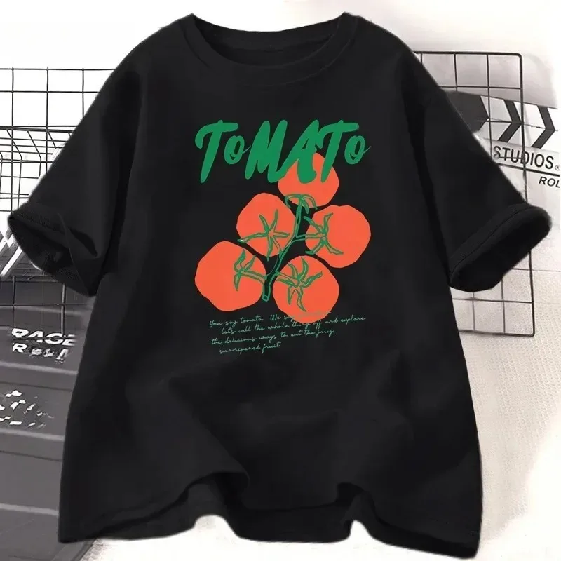 Tomato T Shirt Summer Garden T-Shirt Women Girl Farmers Market Tshirt Gift for Gardener Vintage Women Short Sleeve Tshirts