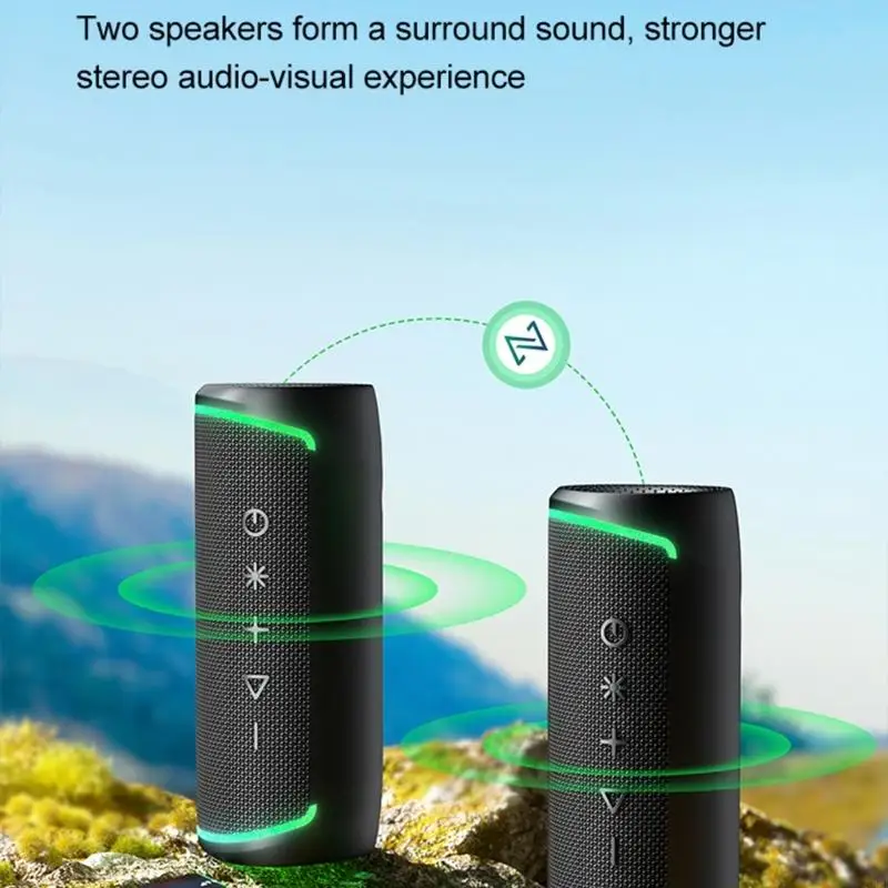 20CB IPX5 водонепроницаемые беспроводные Bluetooth-совместимые динамики 5,3 с сильным басом и воспроизведением