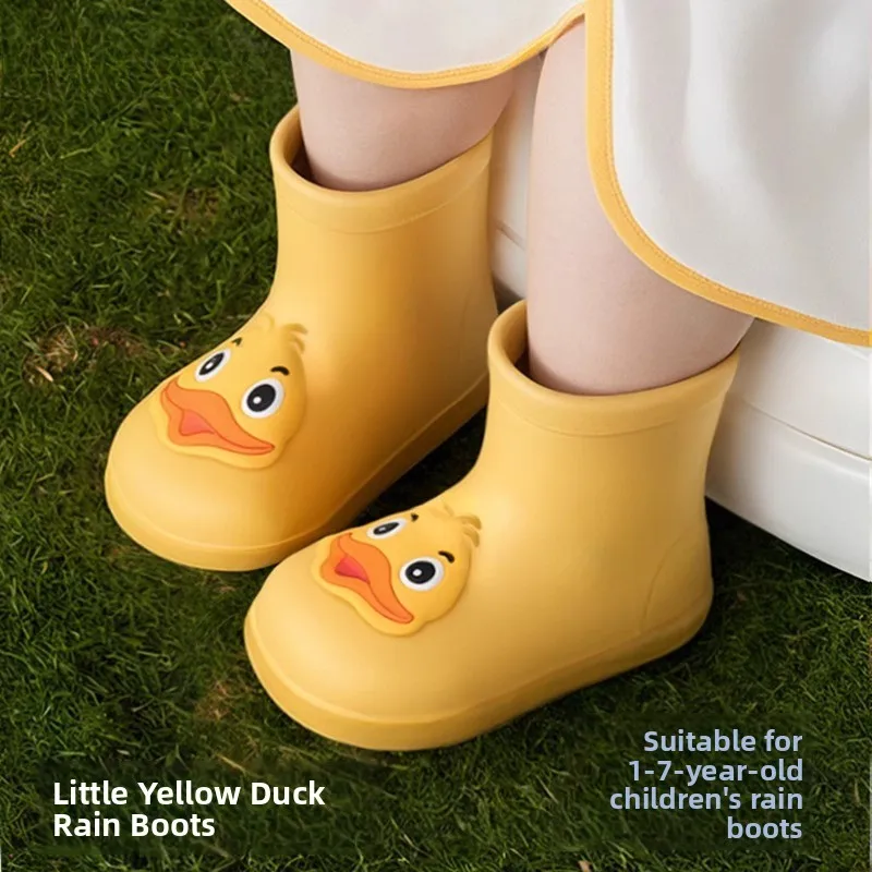 

Нескользящие детские резиновые сапоги с рисунком Duling ex Kids' Water oes, пластиковые Rain oes средней высоты трубки для детей