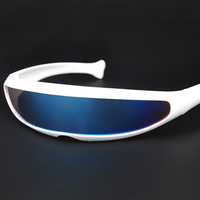 Futuristic Narrow Cyclops Visor Sunglasses Laser Eyeglasses UV400 Personality Mirrored Lens Costume Eyewear Glasses Men Glasses