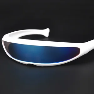 نظارات شمسية مستقبلية ضيقة Cyclops Visor للرجال ، نظارات شمسية ليزر ، عدسة شخصية معكوسة ، نظارات تنكرية ، UV400 أعلى 8 مبيعات لنظارات العملاق - رقم 4