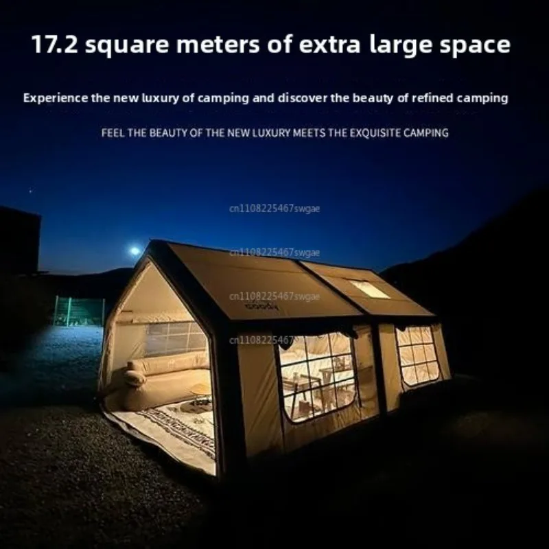 100% Waterproof Air Tent 3-4 Persons Sleeping Outdoor Winter Camping Inflatable Tent