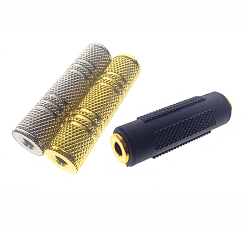 

New 3.5 mm Female to 3.5mm Female Jack Stereo Connector Coupler Adapter Audio Cable Extension for MP3 DVD Headphone Car AUX