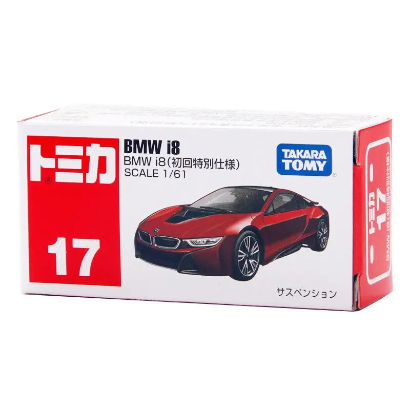 TAKARA TOMY Tomica-coche deportivo eléctrico rojo para niños, vehículo de juguete de aleación, modelo de Metal fundido a presión, regalos para