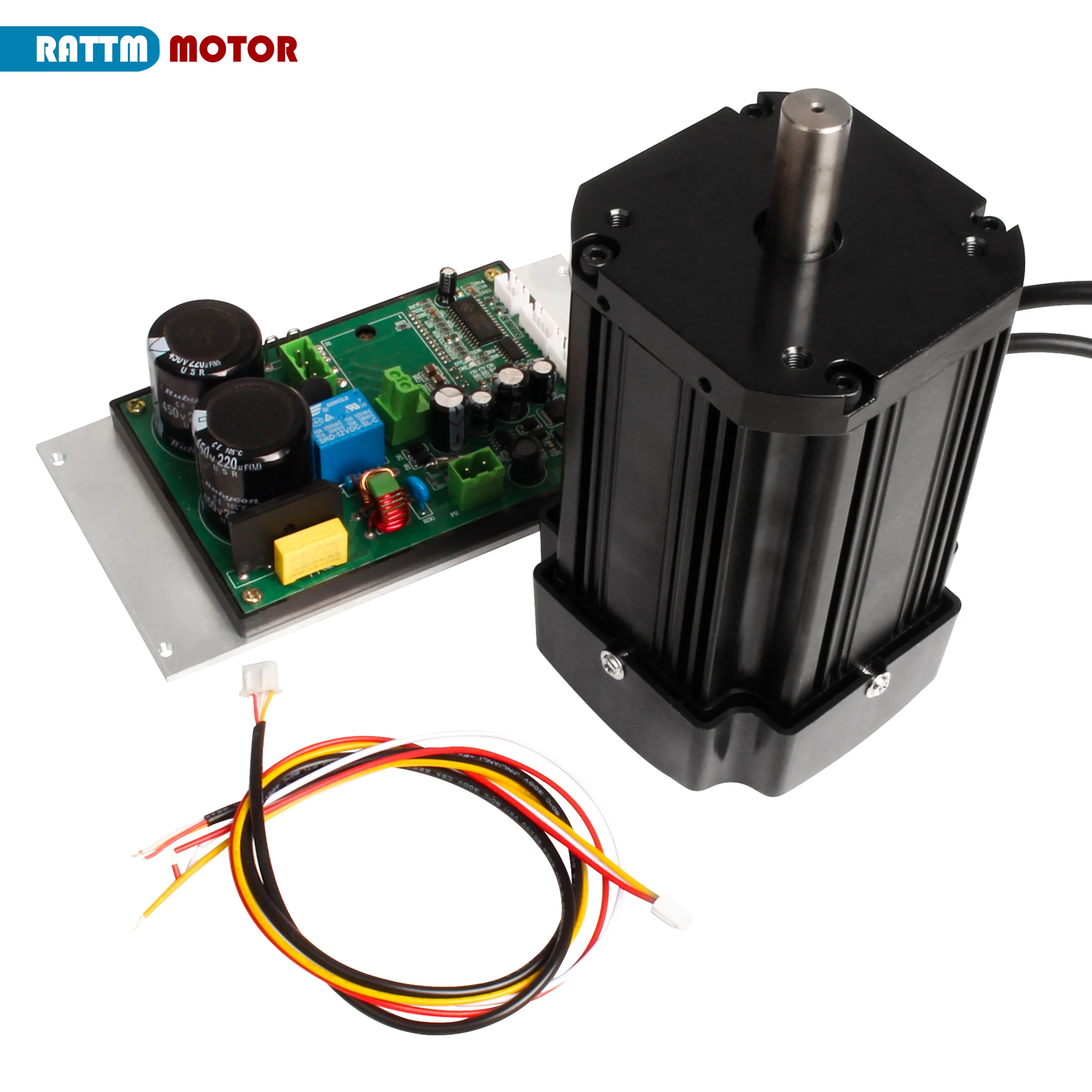 850W 1100W DC Brushless Lathe Spindle Motor With Control Board Card Controller + Wire For CD-210V MX-210V WM-210V Machine Part