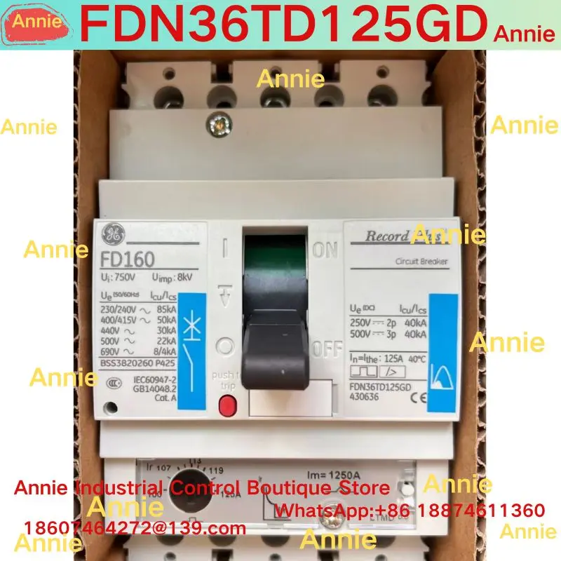 brand-new   FD160 molded case circuit breaker FDN36TD125GD
