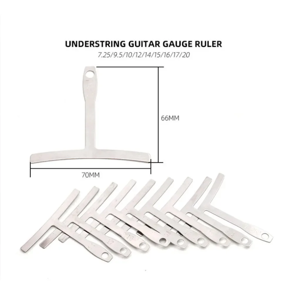 9PCS /set Guitar Fretboard Radius Polishing Measuring Ruler, Special Radius Gauge Tool for Guitar Maintenance