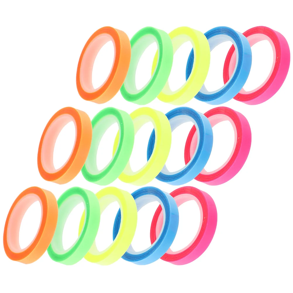 

15 Rolls Waterproof Index Sticker Book Tabs Highlighter Strips Tape for Books Tag Neon Lights Portable The Pet Page Markers