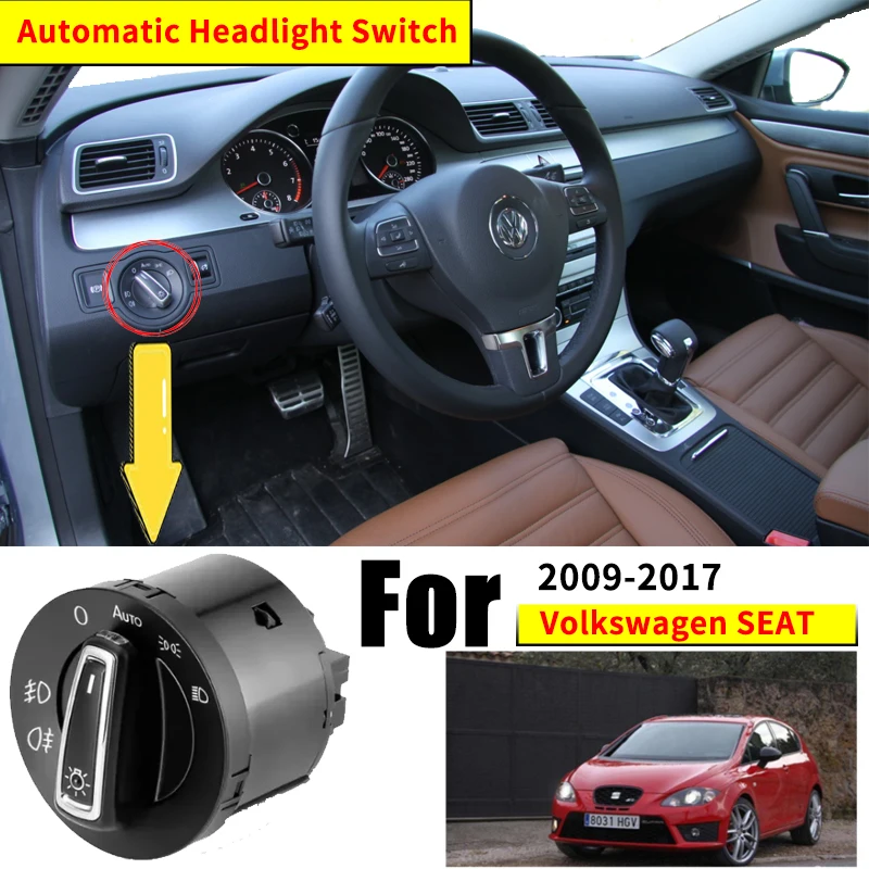 

New Headlight Automatic Switch For SEAT Ibiza MK4 6J 2009~2017 2010 2012 2015 2016 Car Accessories Auto Light Upgrade Modificati