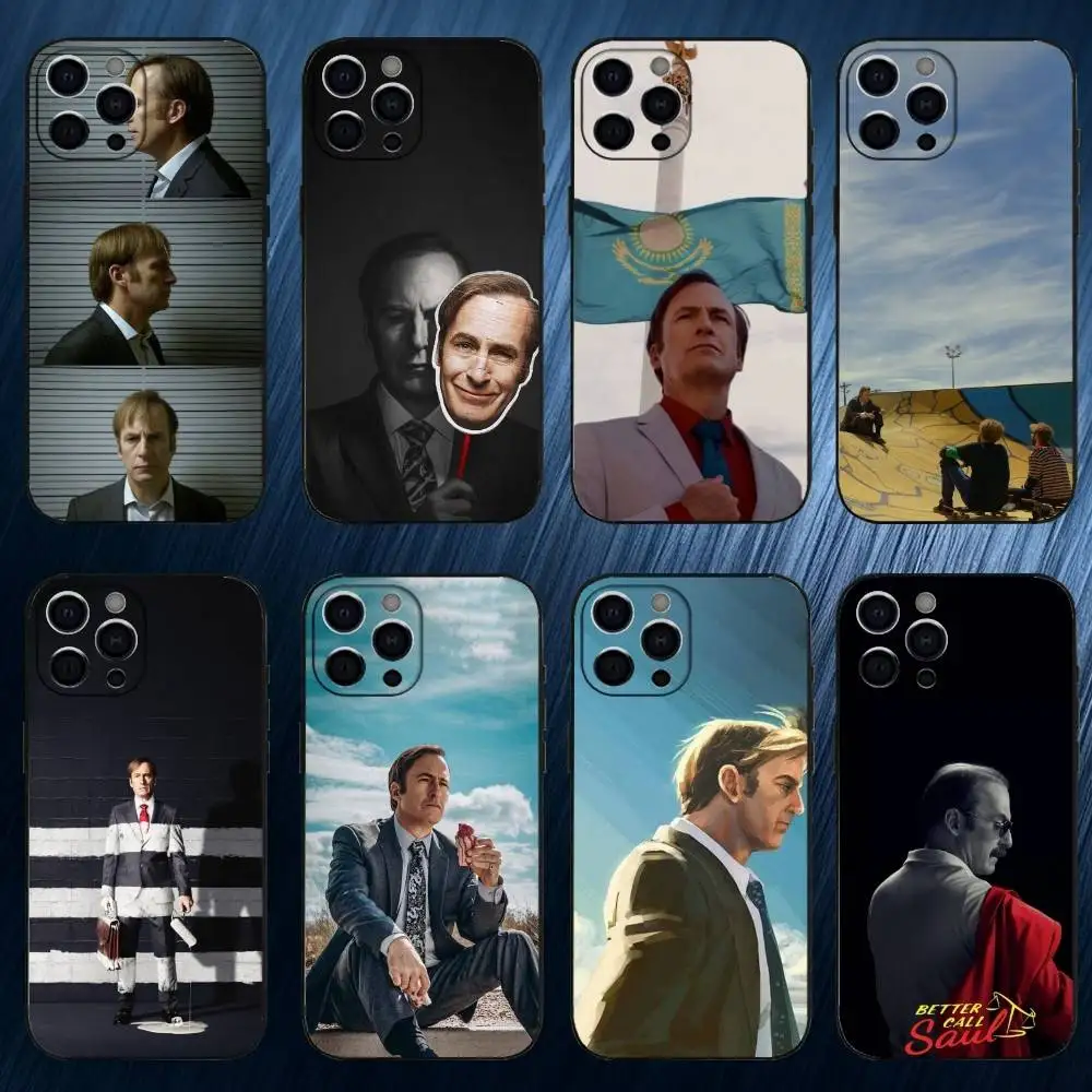 

D-Drama series B-Better Call S-Saul Phone Case For iPhone 17,16,15,14,13,12,11 Plus,Pro Max, Soft Silicone Black Cover