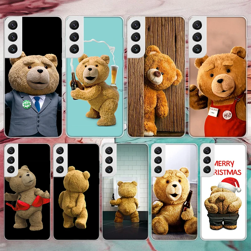 Naughty Cute Bear Funny Mascot Soft Phone Case For Samsung Galaxy M12 M21 M30S M31 M32 Note 20 Ultra 10 Lite 9 8 J4 J6 Plus + M5