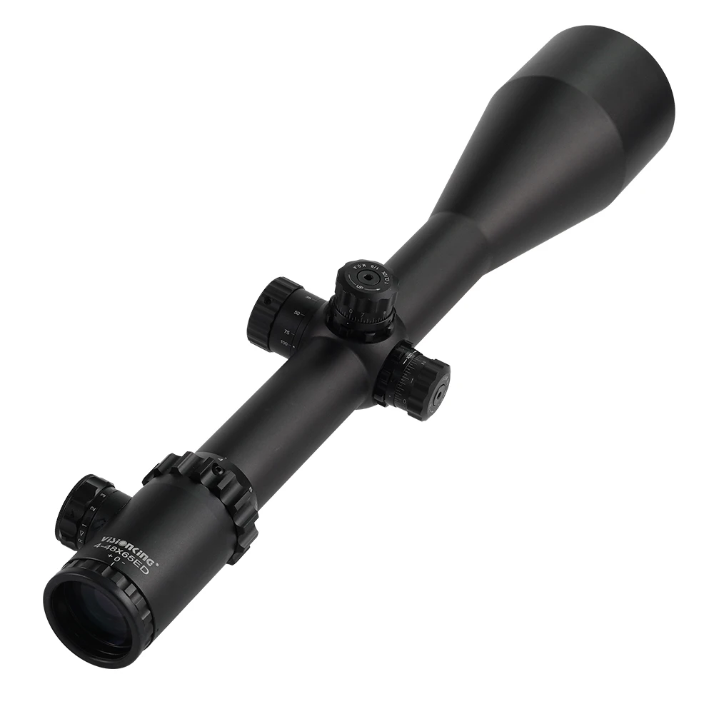 Imagem -03 - Visionking-professional Hunting Riflescope à Prova de Choque Amplo Campo de Visão Mount Anéis Sunshade Hoods Visão Óptica 448x65ed