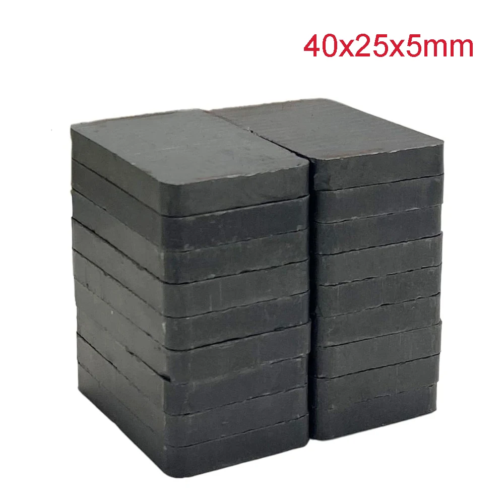 Ferrite Ceramic Blocks Magnets (40mm) Rectangular Magnets, Grade 8 - for Crafts, Science and Hobbies - Ferrite Magnets