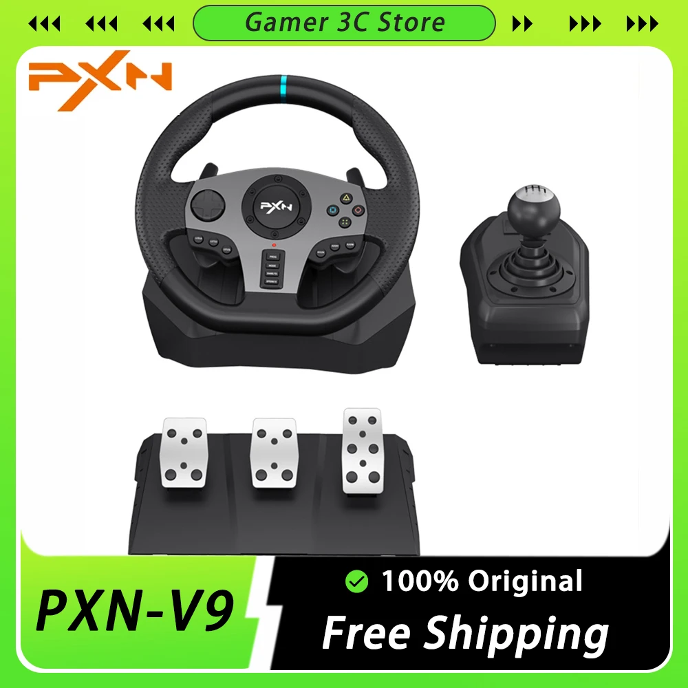 

PXN V9 Game Racing Wheel Gaming Racing Wheel Simracing For PS3/PS4/Xbox One/PC Windows/Nintendo Switch/Xbox Series S/X 270°/900°