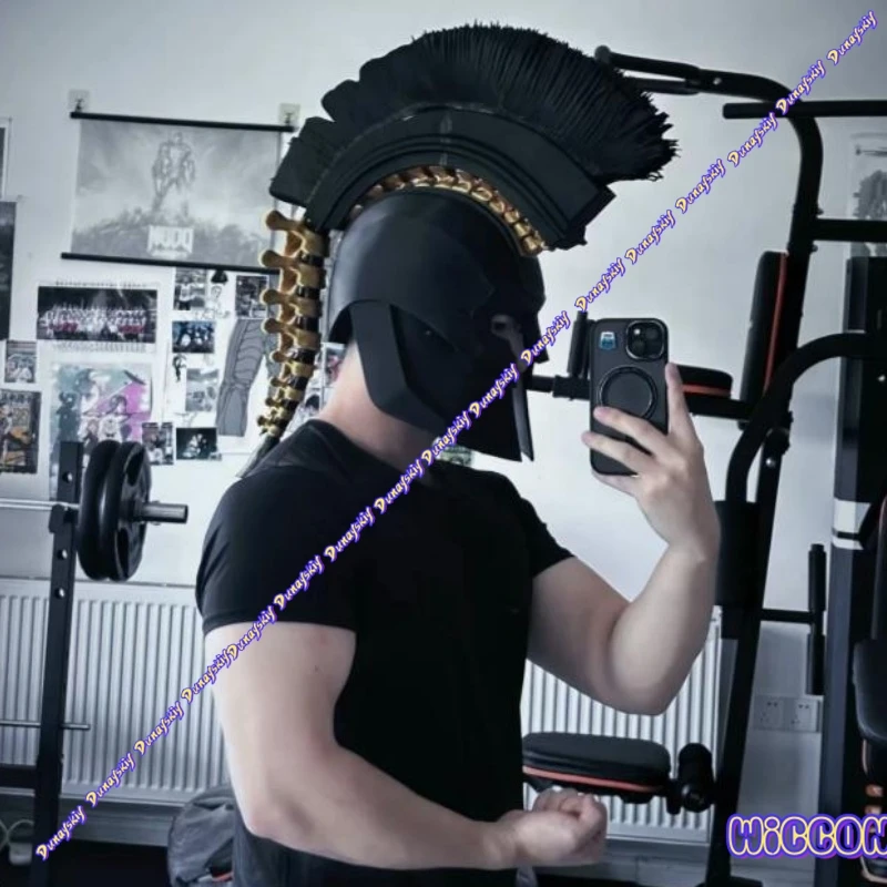 Der Helm des Agamemnon, antike griechisch-römische Vollgesichtsmaske, Cosplay-Kostüm, Dekoration für Halloween, Requisite.