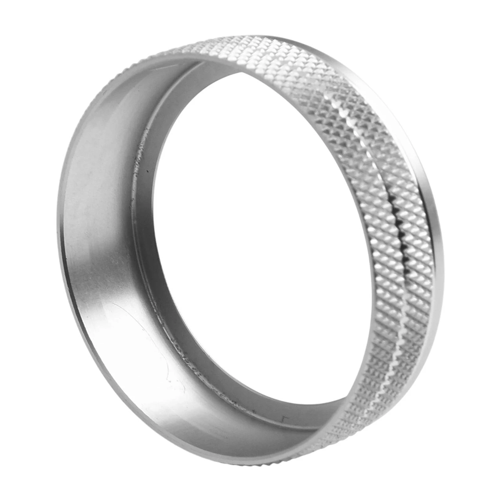 Car Accessory Knob Cover Ring Long-lasting Performance Precision Grip Sleek Silver Finish Wear Resistant Design