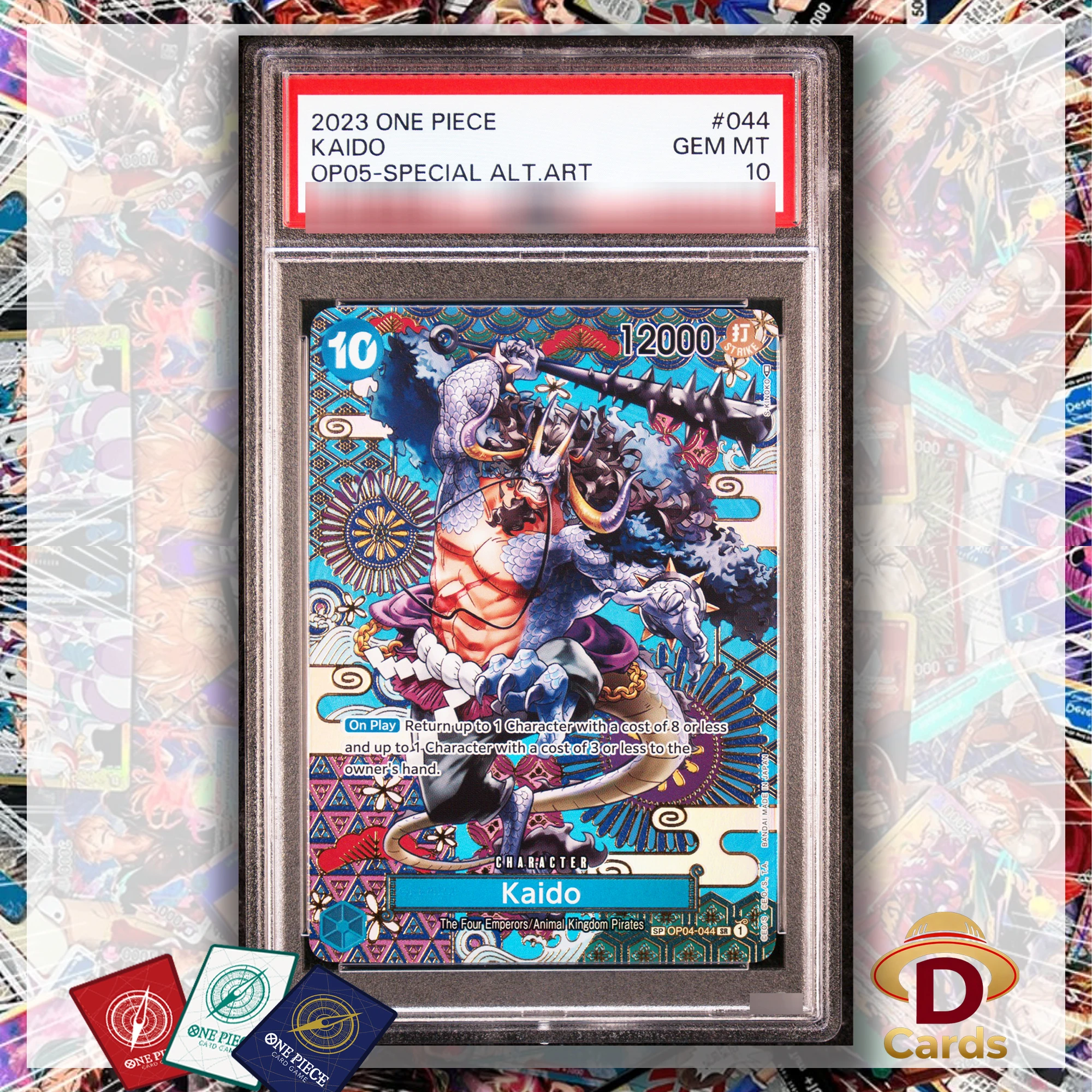 

Kaidou One Piece No.OP04-044 SR Proxy Card Special Alternate Art P/S/A10 Gemmt10 Card Collectibles Game Anime Cards Foil