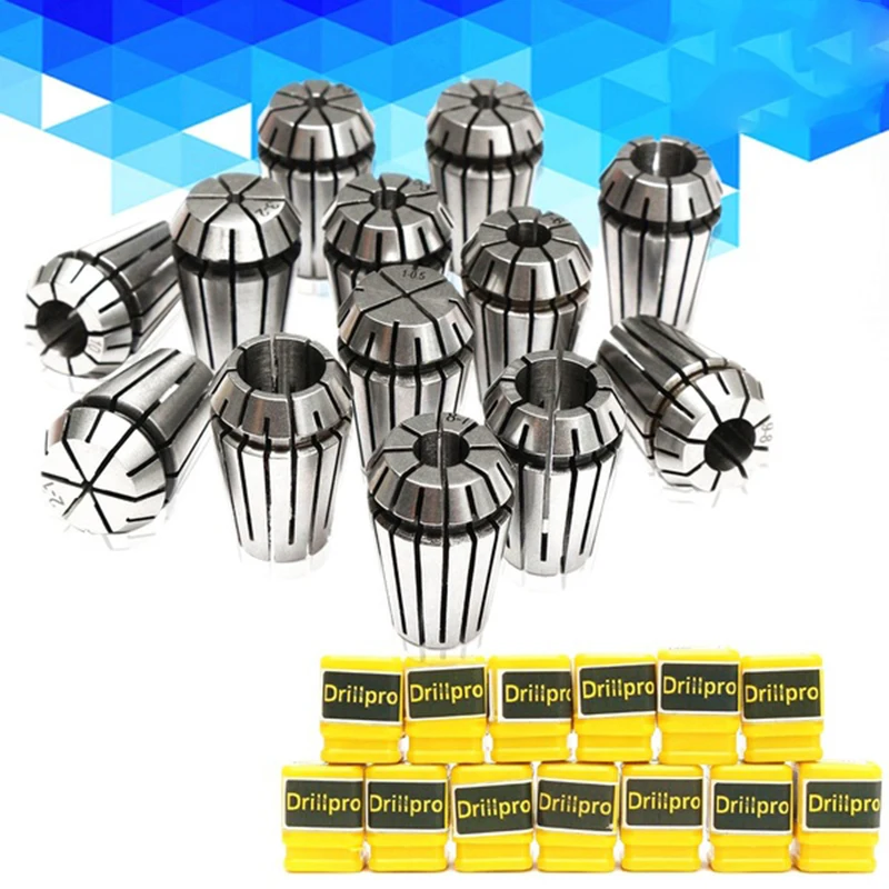 

13Pcs 1-13Mm ER20 Spring Collet Set CNC Workholding Engraving&Milling Lathe